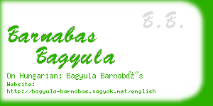 barnabas bagyula business card